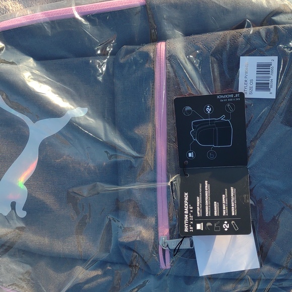 ๐PUMA EVERCAT Rhythm Backpack in Pink/Gray/Silver - Picture 9 of 12